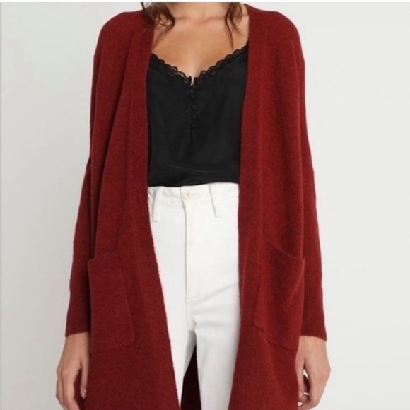 Madewell | Sweaters | Madewell Cozy Walker Soft Knit Open Cardigan In  Scarlet Red | Poshmark